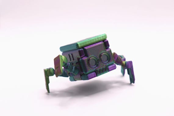 Transforming Little Cube Guy Gadget 3D printed Mechanical Desk Toy Fidget Gift