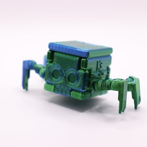 Transforming Little Cube Guy Gadget 3D printed Mechanical Desk Toy Fidget Gift Galaxy