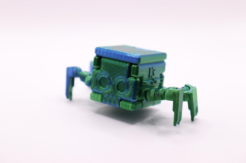 Transforming Little Cube Guy Gadget 3D printed Mechanical Desk Toy Fidget Gift Galaxy