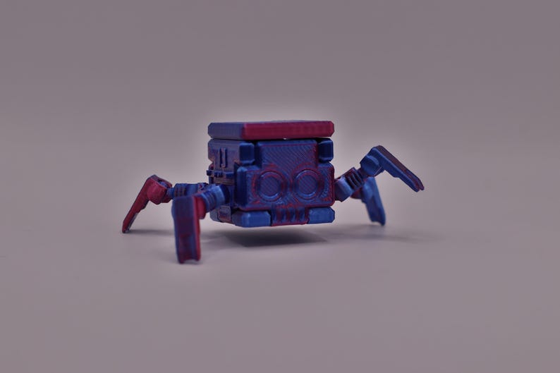 Transforming Little Cube Guy Gadget 3D printed Mechanical Desk Toy Fidget Gift image 14