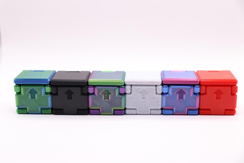 Transforming Little Cube Guy Gadget 3D printed Mechanical Desk Toy Fidget Gift image 12