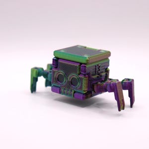 Transforming Little Cube Guy Gadget 3D printed Mechanical Desk Toy Fidget Gift image 2