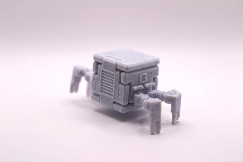 Transforming Little Cube Guy Gadget 3D printed Mechanical Desk Toy Fidget Gift image 7
