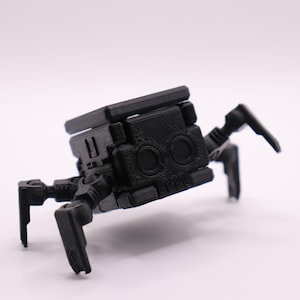 Transforming Little Cube Guy Gadget 3D printed Mechanical Desk Toy Fidget Gift Black