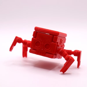 Transforming Little Cube Guy Gadget 3D printed Mechanical Desk Toy Fidget Gift Red
