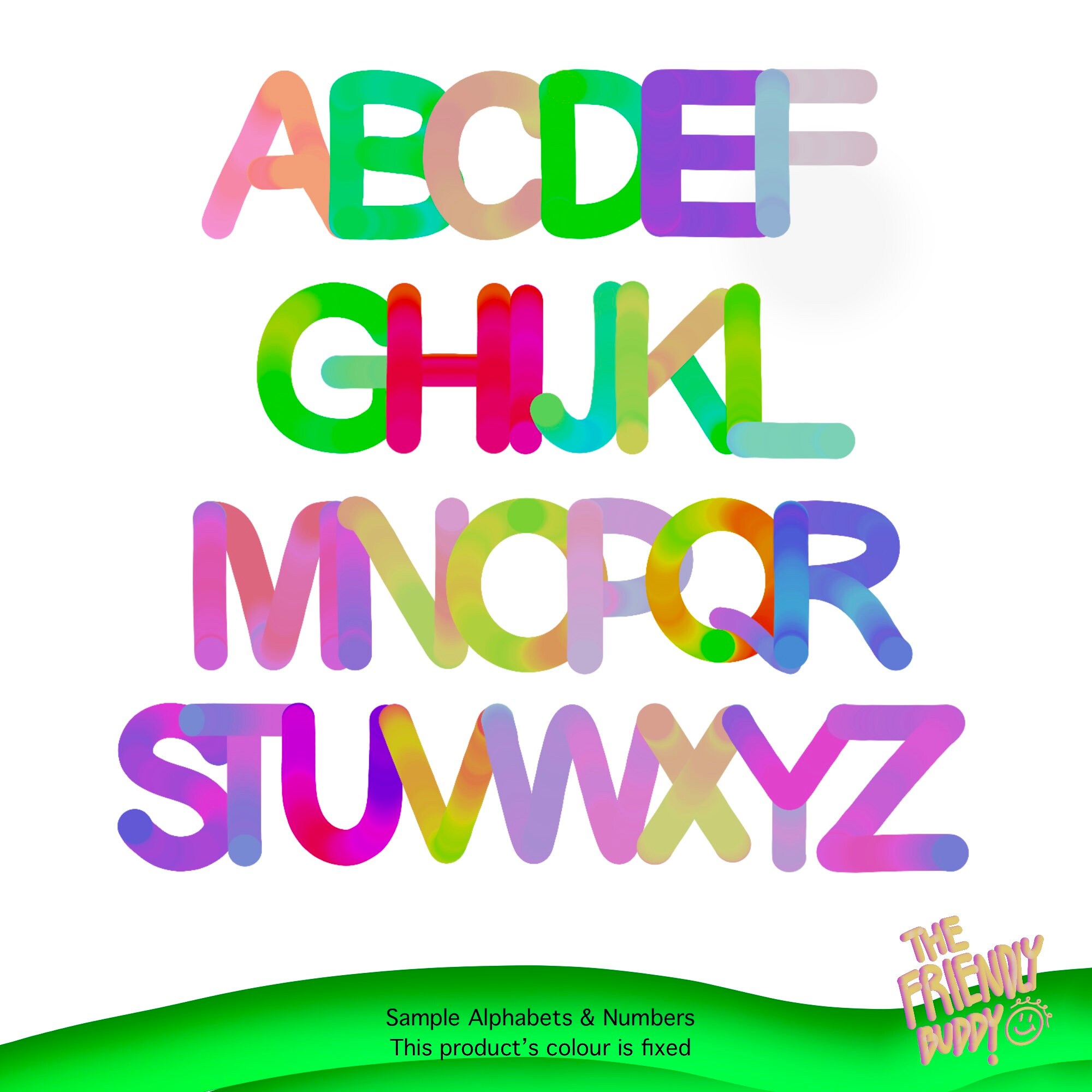 Gradient Hand Drawn Doodle Alphabet PNG, Gradient Letters, Gradient ...