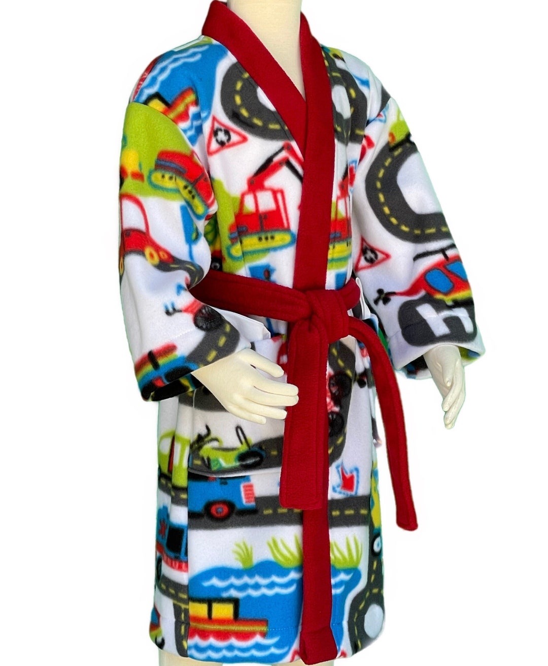 Kids' Robe Vehicle Themed Blizzard Fleece Robe Two Patch Pockets Size ...