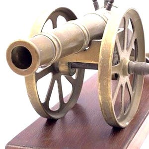 Brass, Miniature, Cannon, Desktop, Replica, Cannon, Military Replica