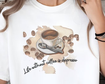 T-shirt koffie, koffie quote shirt, quote shirt, grappig t-shirt, unisex shirt