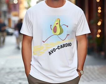 Avocado t-shirt, unisex t-shirt, cardio t-shirt, fitness t-shirt, sport t-shirt, avo cardio t-shirt