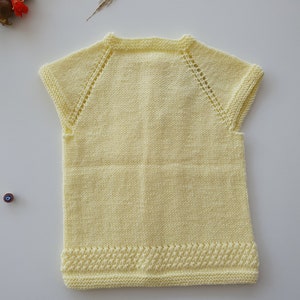 Handknit Baby Vest, Soft Wool, one of a kind image 4