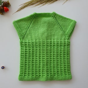 Handknit Baby Vest, Soft Wool, one of a kind image 2