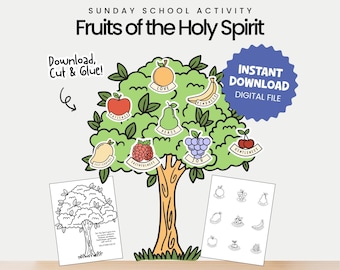 Fruits of the Holy Spirit Craft | Galatians 5:22-23 Bible Activity for Kids