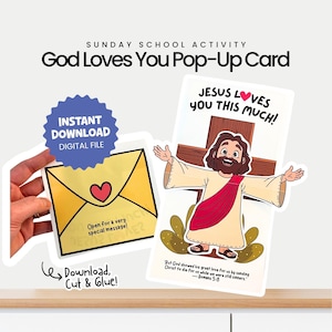 Romans 5:8 Pop-Up Card Craft | God’s love Kids Craft | Video Tutorial Included