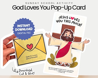 Romans 5:8 Pop-Up Card Craft | God’s love Kids Craft | Video Tutorial Included