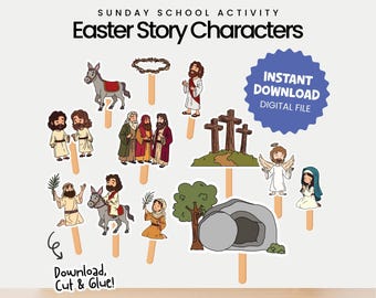 Easter Storytelling Characters-Sunday School Printable (PDF)
