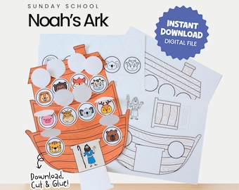 Die Arche Noah Printable Handwerk | Lustige Bibelaktivität für Kinder