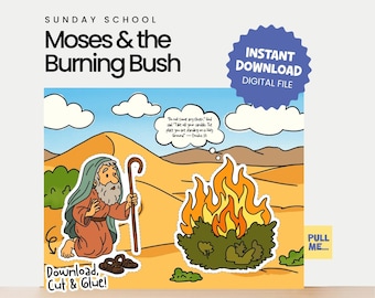 Moses and the Burning Bush—Printable Bible Craft for Kids