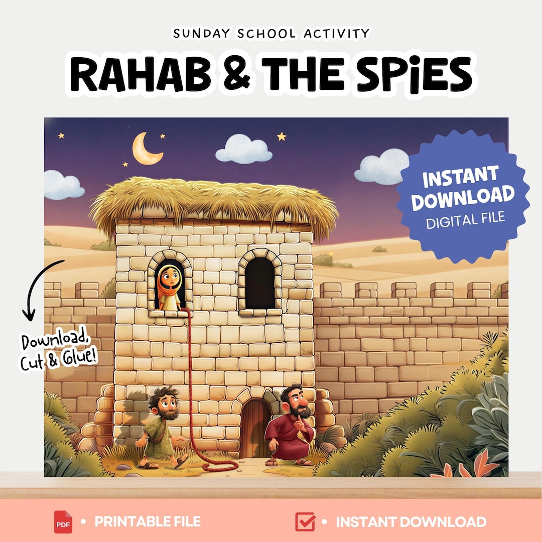 Rahab Graphics Rahab and the Spies Craft | Sunday School Printable - Etsy