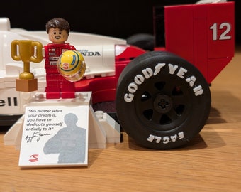 3D Printed McLaren MP4/4 Senna Wheels with Tire Logo