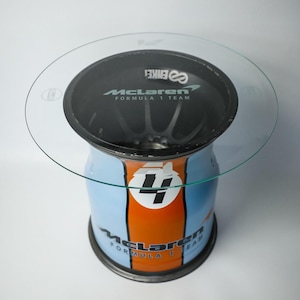 McLaren F1 Gulf Painted Wheel Table