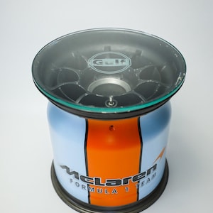 McLaren F1 Gulf Painted Wheel Table