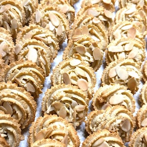 Amygdalota Cookies, Greek Almond Cookies, GF - 18 pieces, larger size