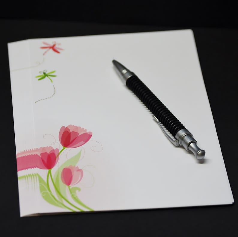 Pink Tulips fine writing set stationery set hand written letters 30 pieces letter writing set