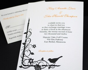 A Moment In Time, wedding invitation sample set
