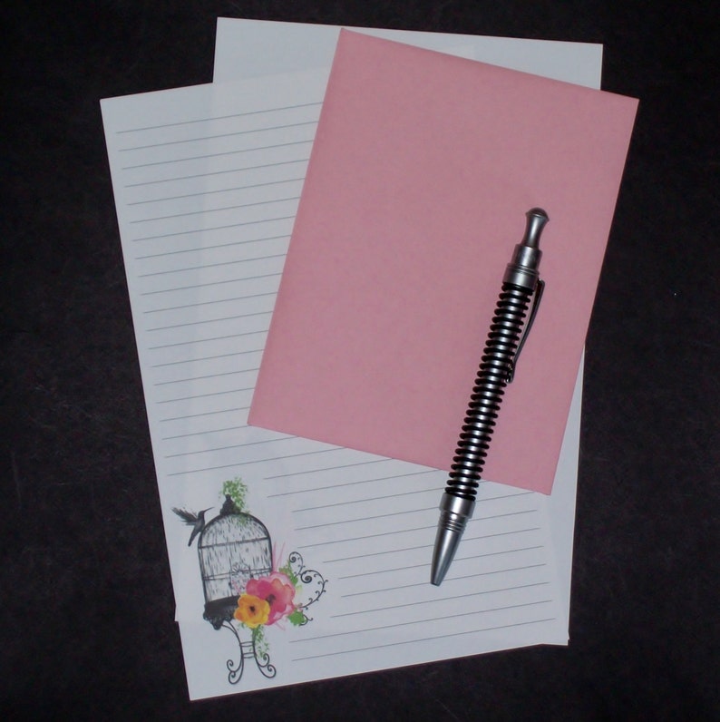 social stationery Decorative Floor Birdcage letter writing set 30 pieces hand written letters lined or unlined personal correspondence