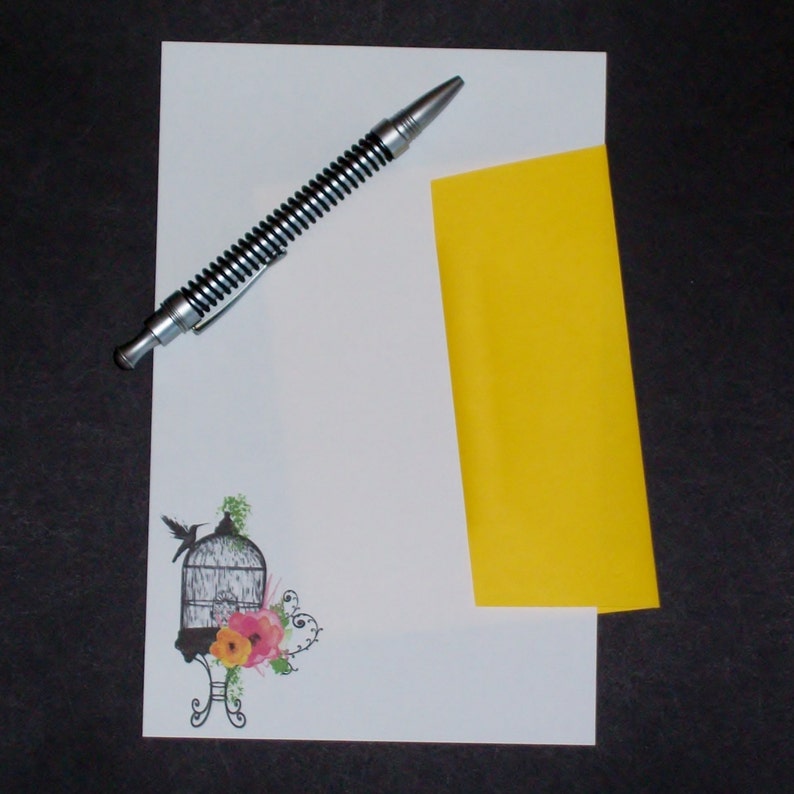 social stationery Decorative Floor Birdcage letter writing set 30 pieces hand written letters lined or unlined personal correspondence