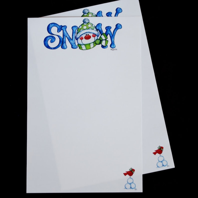 SNOW winter stationery set letter writing set hand written Etsy