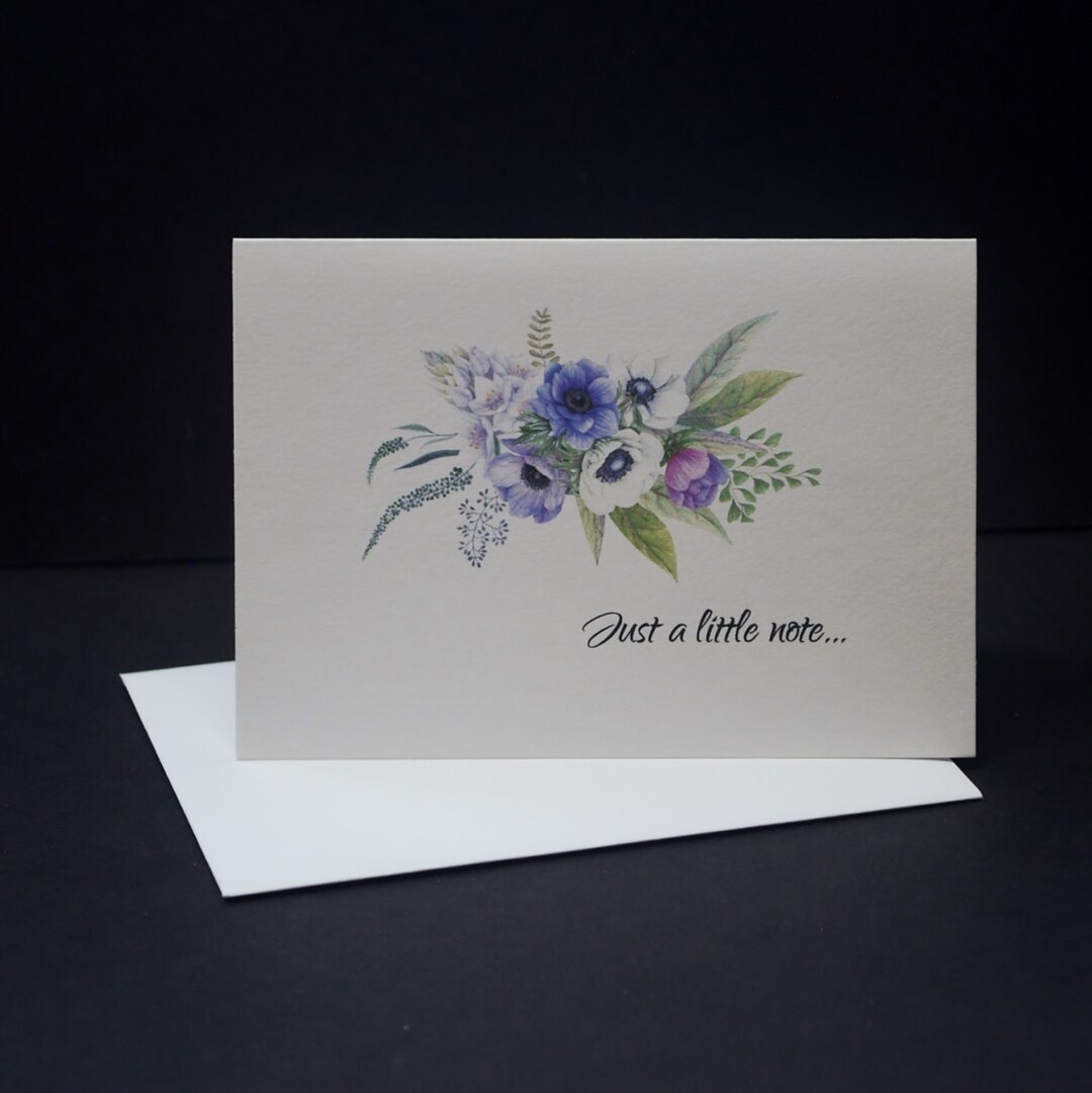 Shades of Violet Notes, Folded Greeting Cards, Set of 10, Stationery ...
