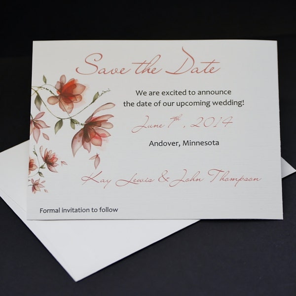 Garden Party, Save the Date card sample