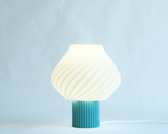Swirly Blue Table Lamp