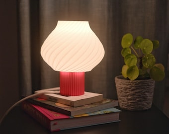 Swirly Red Table Lamp
