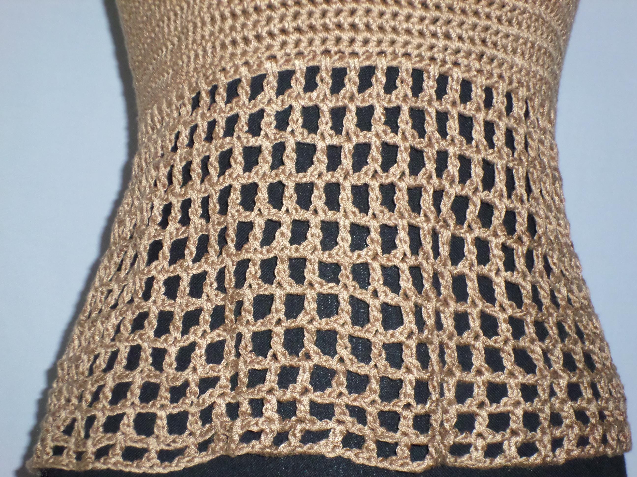 Sheer Crochet Halter Set (XS/S)