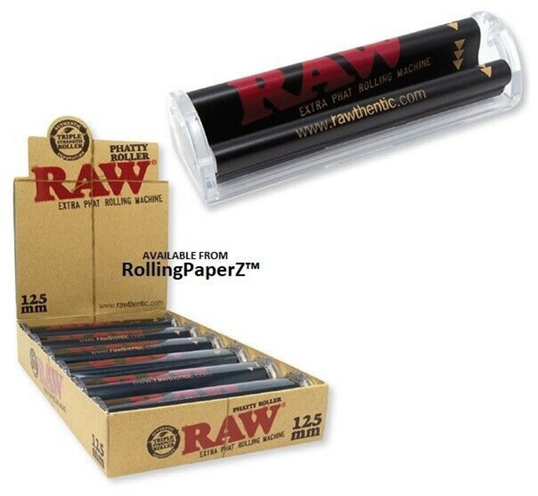 RAW Rolling Papers 125mm PHATTY Cigar Hemp Wrap Roller Machine Extra