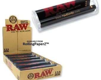 RAW Rolling Papers 125mm PHATTY Cigar Hemp Wrap Roller Machine Extra PHAT