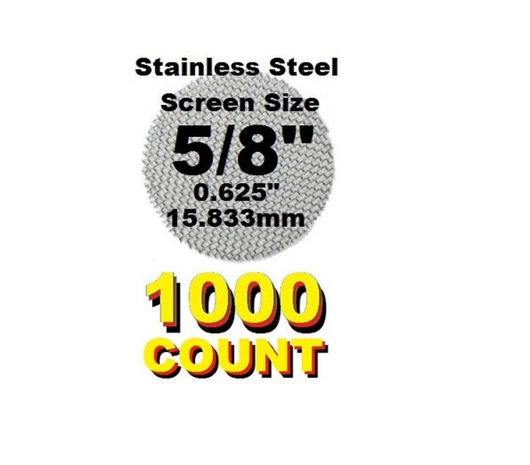 1,000 Brass Pipe Screens – 1/2 Inch (12.66mm) Diameter, PipeScreenZ Brand USA Made