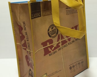 RAW and ELEMENTS Rolling Papers Logo TOTE Bag Large 12 x 10.5 x 5.5 inches  Limited