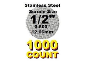 1,000 plus Count 1/2" Stainless Steel Pipe Screens - PipescreenZ Brand - Highest Quality - Lowest Pricing