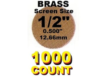 1,000 plus Count 1/2" Brass Pipe Screens - PipescreenZ Brand - Highest Quality - Lowest Pricing