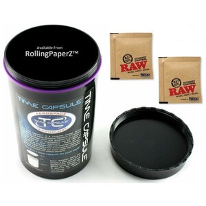 Large Time Capsule Airtight Waterproof Storage + 2 RAW Humidity Control Packets