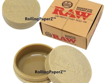 RAW Rolling Papers Magnetic Stash Jar with silicone insert