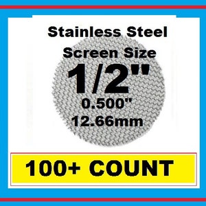 100 plus Count 1/2&quot; Stainless Steel Pipe Screens - PipescreenZ Brand - Highest Quality - Lowest Pricing