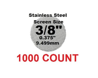 1,000 plus Count 3/8" Stainless Steel Pipe Screens - PipescreenZ Brand - Highest Quality - Lowest Pricing
