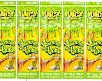 Juicy Brand - LEMON CAKE TERPS Genuine Herbal Wraps 5 Packs/2 Each/10 total