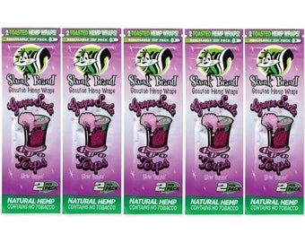 Skunk Brand - GRAPE SODA TERPS Genuine Herbal Wraps 5 Packs/2 Each/10 total