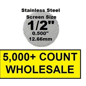 5,000 plus Count 1/2&quot; Stainless Steel Pipe Screens - PipescreenZ Brand - Highest Quality - Lowest Pricing